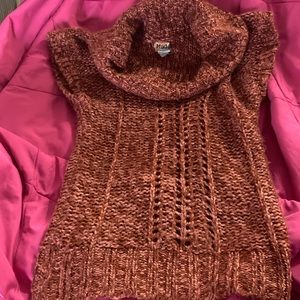 Large Burgundy Turtleneck Sweater